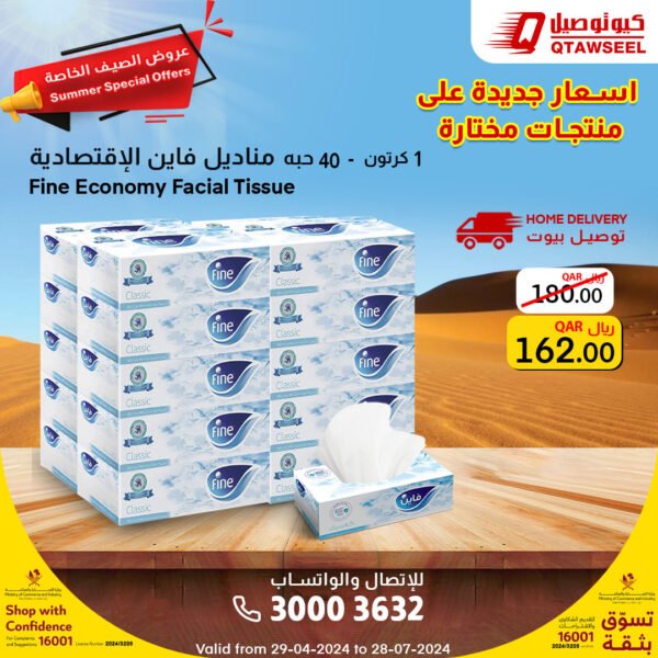 Fine Tissue 1 Carton (40 Boxes)