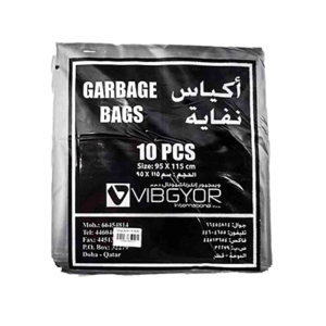Vibgyor Garbage Bags 95 cm X 115 cm - 1 pack X 10 PCS