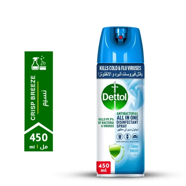 Dettol Crisp Breeze Antibacterial All in One Disinfectant Spray 450ml